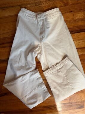 Madewell White Wide-Leg Jeans